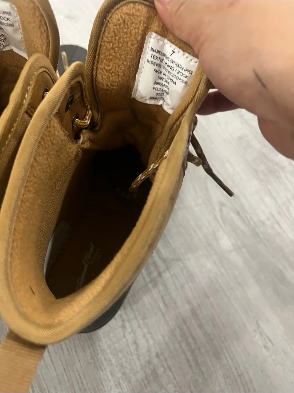 Waterproof Tan and Black Lace-Up Water Boots